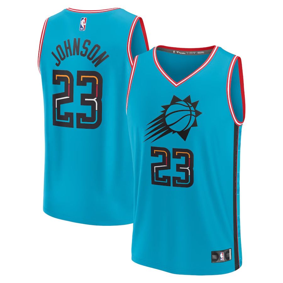 Men Phoenix Suns 23 Cameron Johnson Green Fanatics Branded City Edition 2022-23 Fastbreak NBA Jersey